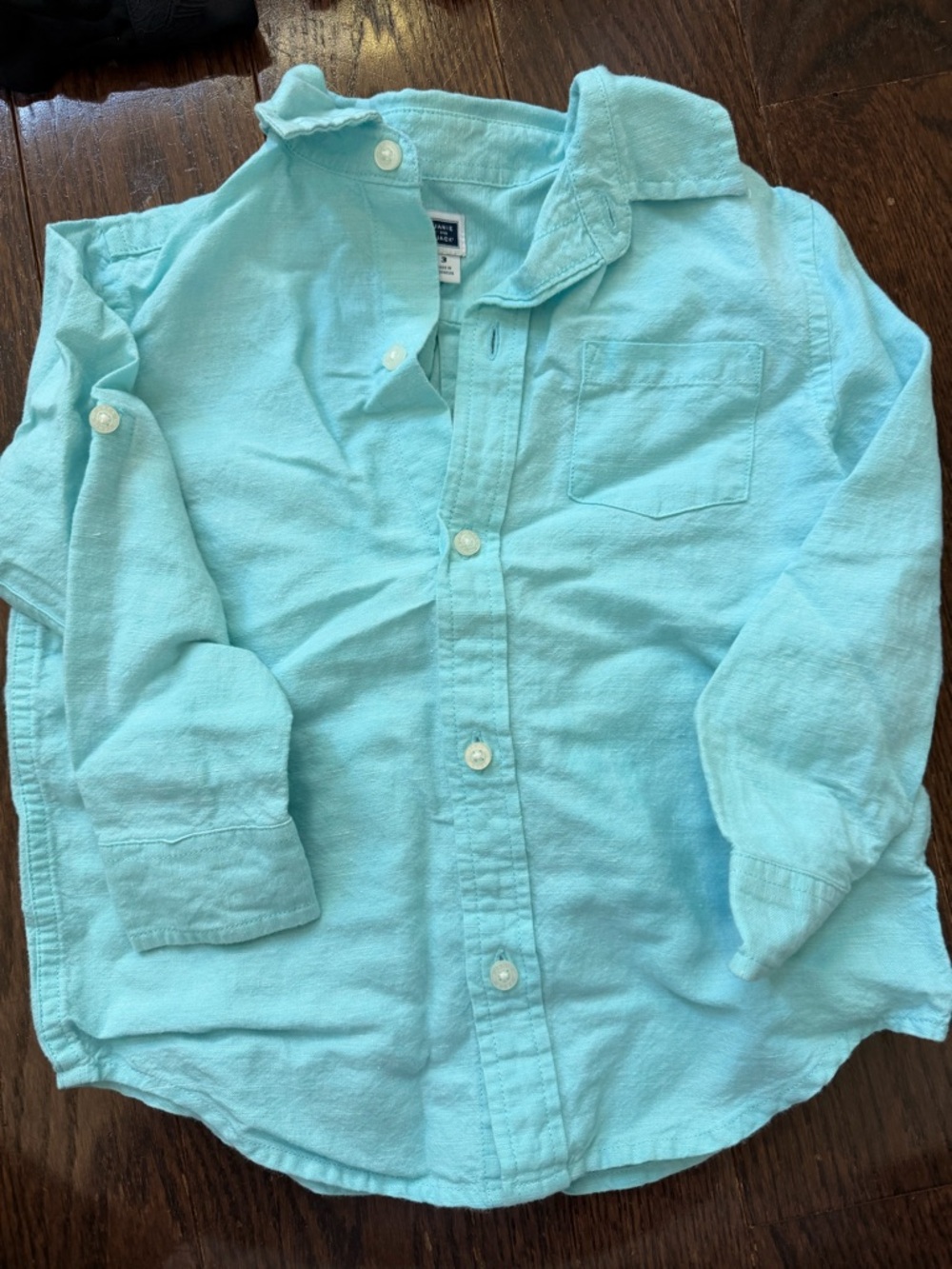 Janie and Jack Light Aqua Button-Down Shirt